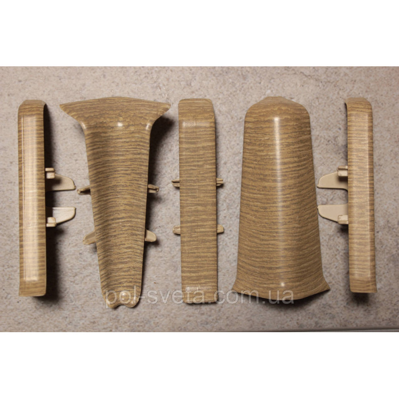 Фурнитура к плинтусу ПВХ ТерПол 22х70х2200 мм, Дуб Северный 024 Ліве закінчення