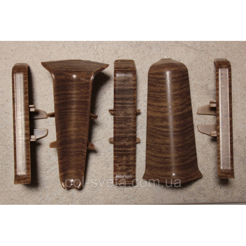 Фурнитура к плинтусу ПВХ ТерПол 22х70х2200 мм, Орех 029 Праве закінчення