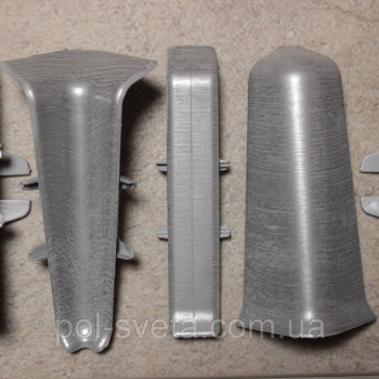 Фурнітура до плінтуса ПВХ ТерПол 22х70х2200 мм, Алюмінієвий 030