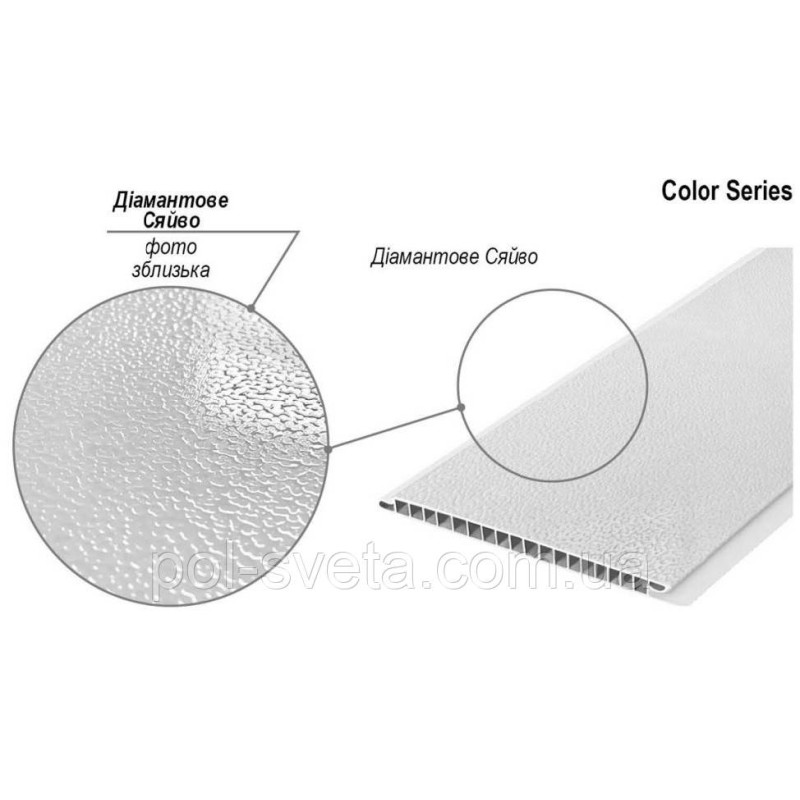 Панель пластикова Decomax Діамантове сяйво 6000х250х8 мм Безшовні панелі пвх Вологостійкі пластикові панелі