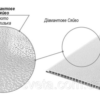 Панель пластикова Decomax Діамантове сяйво 6000х250х8 мм Безшовні панелі пвх Вологостійкі пластикові панелі