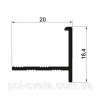 Профіль для плитки Алюмінієвий, Анодування Срібло ПАС-4718