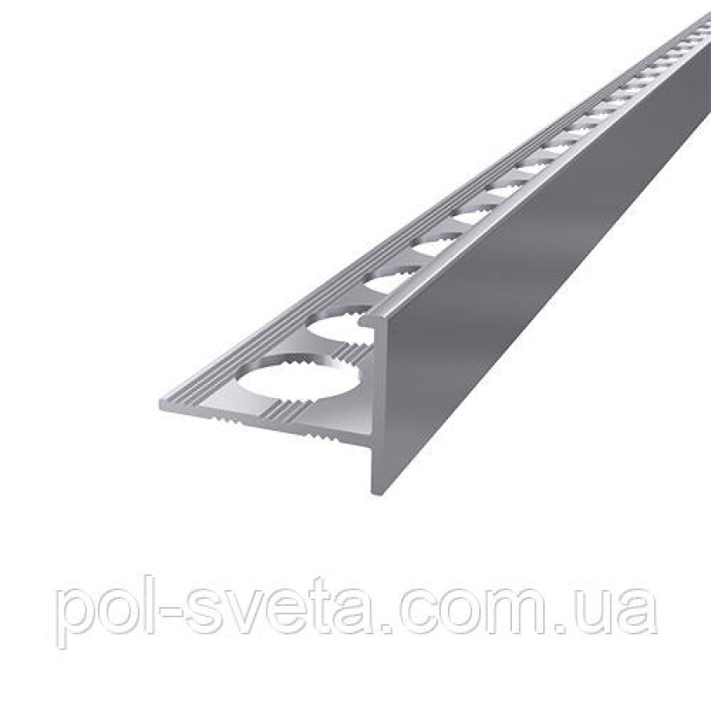 Профіль до плитки Алюмінієвий, Анодований Срібло ПАС-4549